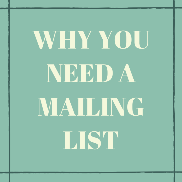 Why You Need A Mailing List
